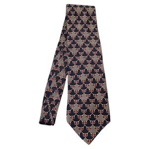 Bettini Navy/red silk Tie made in Italy